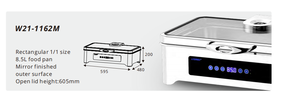 Sunnex Suché teplo bezvodé Bufet Chafer