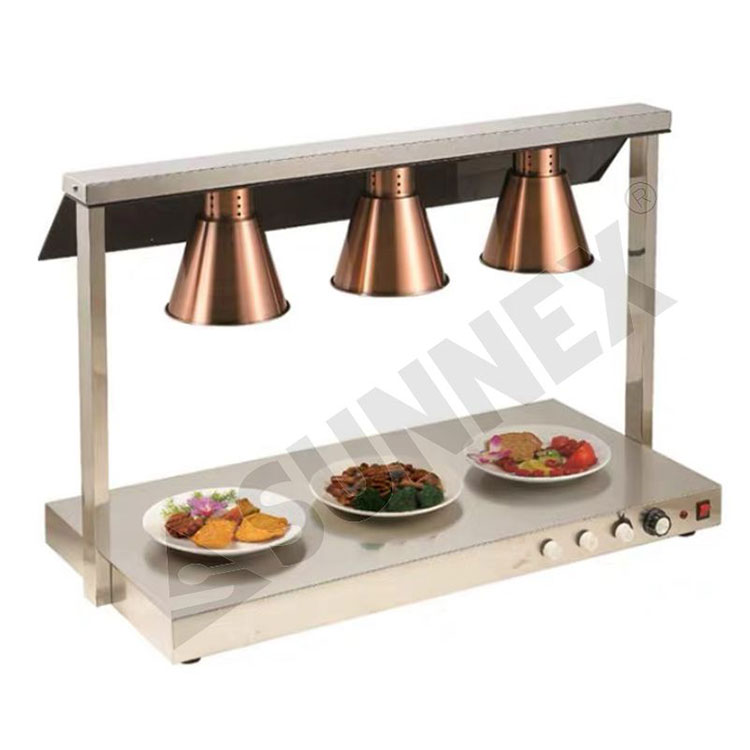 Komerční hotelová restaurace Food Warmer Lamp 3 Head